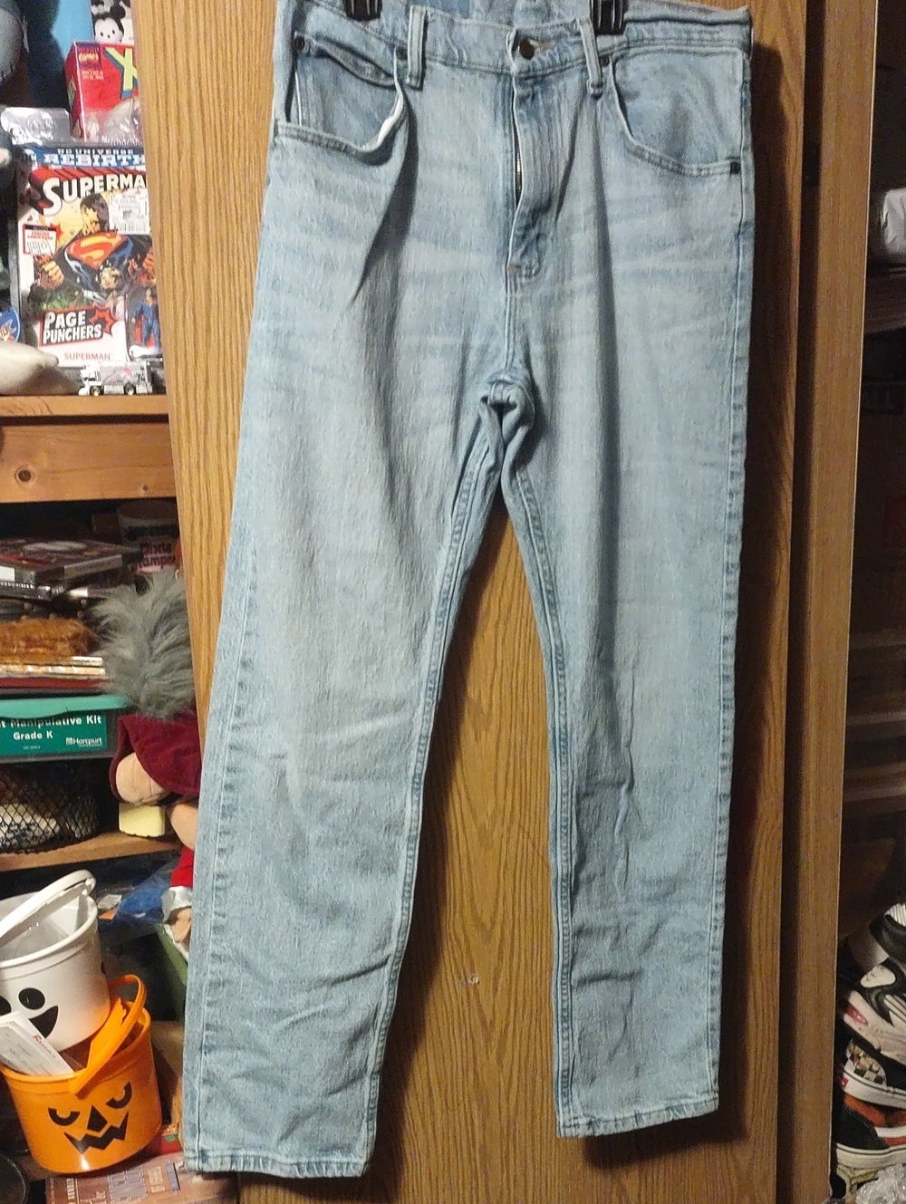 Wrangler Pale Blue Straight-Leg Jeans